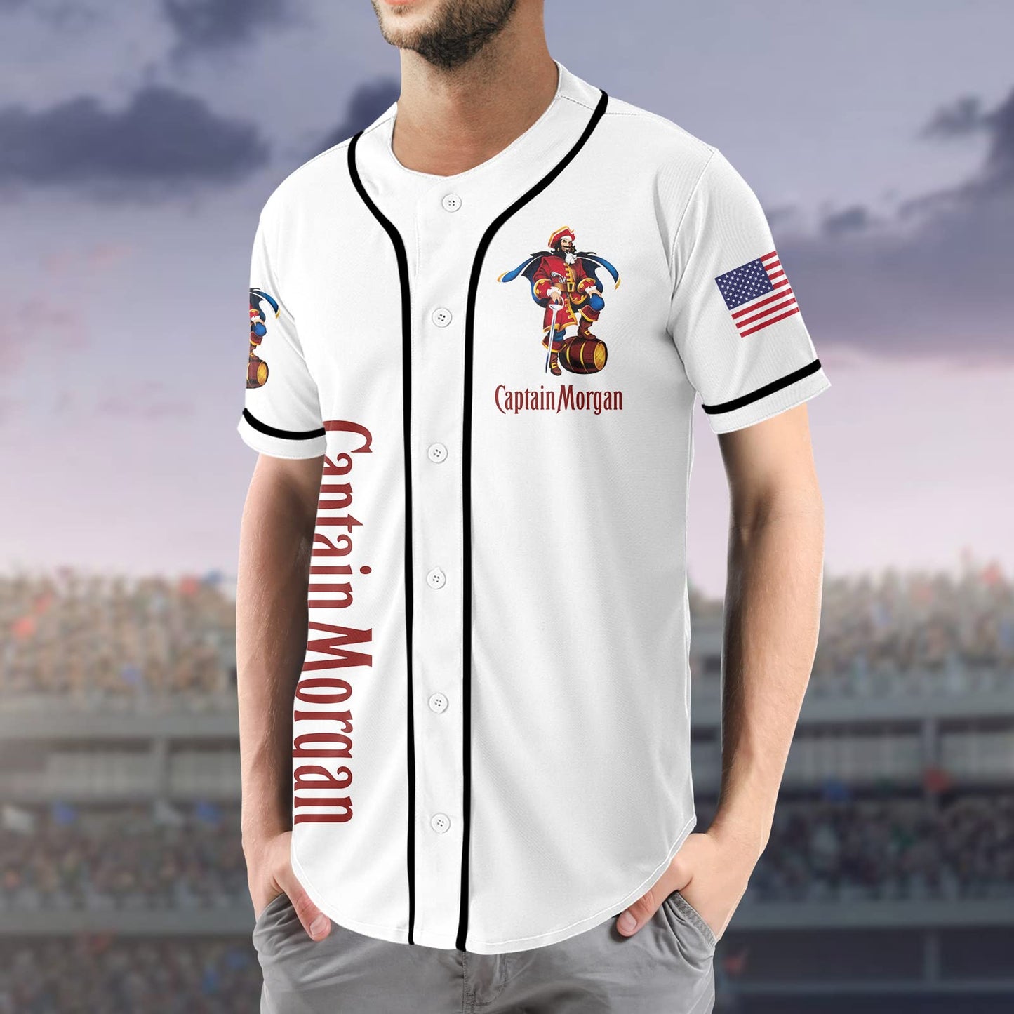 Captain Fan Baseball Jersey, Captain Baseball Jersey Shirt for Women Men, Captain Lover Baseball Shirt